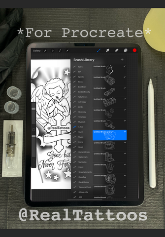 BRUSH SET DOWNLOADS *for IPADS WITH *PROCREATE APP ONLY