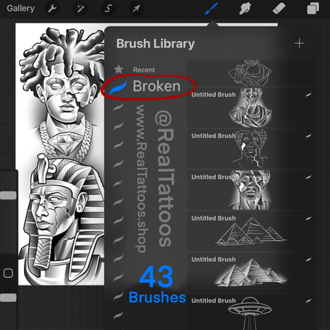 “Broken” *Procreate BushSet