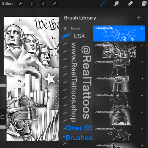 USA *Procreate BrushSet