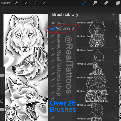 “Wolves2.0” *Procreate BrushSet